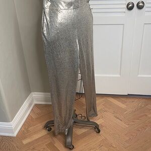 Shimmering Silver Pants